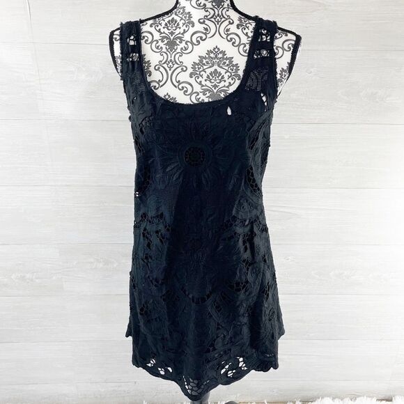 Vivienne Tam Lace Tank Shift Midi Dress - Picture 1 of 7
